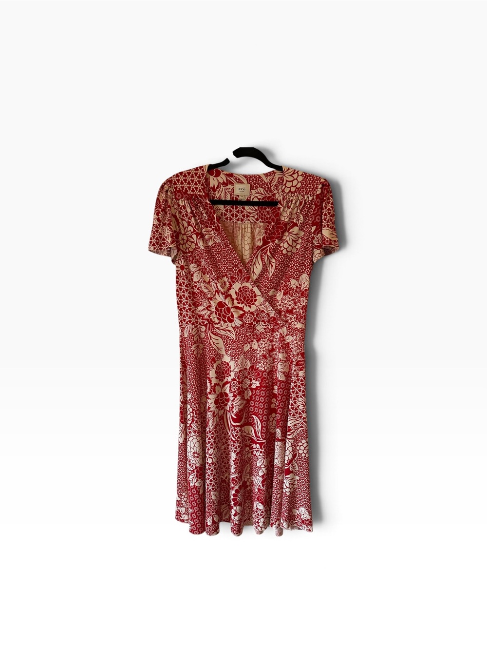 eci New York Crossover MIDI Dress Floral A Line 12